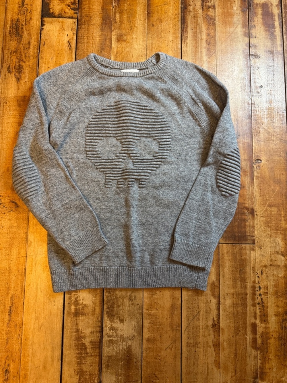 Zara Knit Skull Sweater Crewneck size 9 to 10 cotton spring unisex